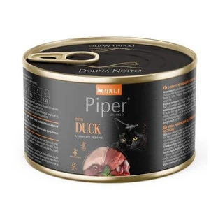 Влажный корм для кошек с мясом утки для взрослых кошек, 185 г, Piper