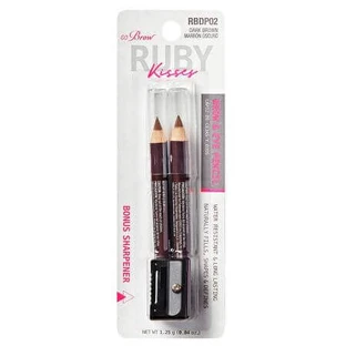 Олівець для очей та брів Go Brow Duo темно-коричневий, 2х0,62 г, Ruby Kisses