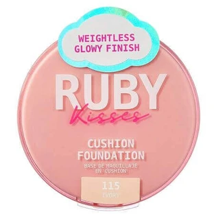 Компактна тональна основа під макіяж Cushion Foundation, слонова кістка, 15 г, Ruby Kisses