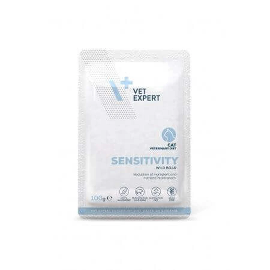 Вологий корм для котів Sensitivity Cat, 100 г, VetExpert: ціни та характеристики