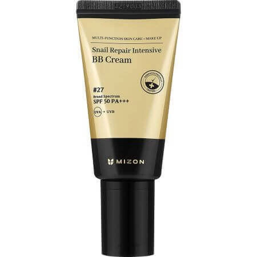 Крем для обличчя з екстрактом муцину равлика SPF 50 PA+++++ BB-крем, відтінок 27, 50 мл, Mizon: ціни та характеристики