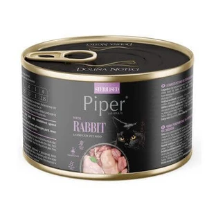 Влажный корм из мяса кролика для взрослых стерилизованных кошек Sterilised Cat, 185 г, Piper