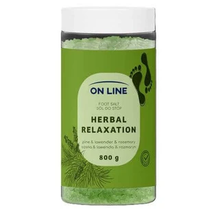 Соль для ножных ванн Herbal Relaxation Pine, Lavender and Rosemary, 800 г, On Line