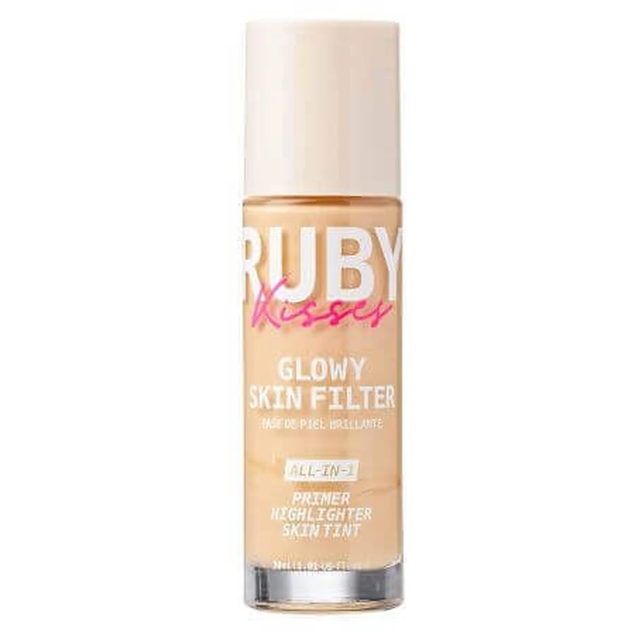 Тональний крем 3 в 1 Glowing Skin Filter Light, 30 мл, Ruby Kisses: ціни та характеристики