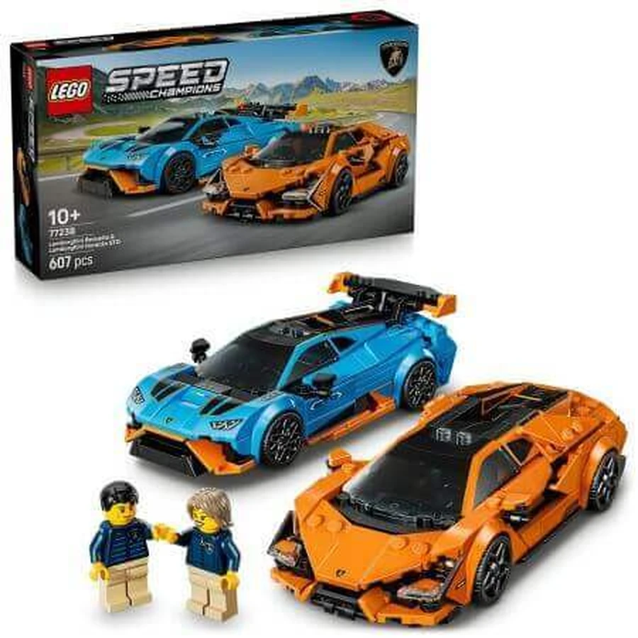 Lamborghini Revuelto и Huracán STO, 10 лет+, 77238, Lego Speed Champions: цены и характеристики