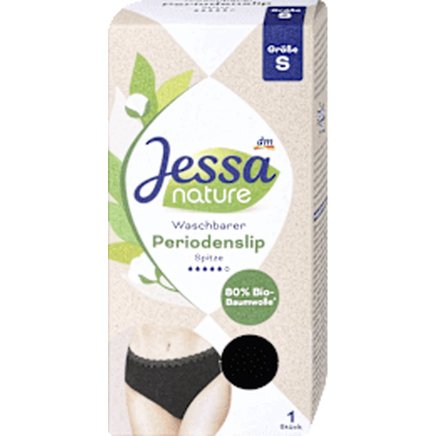 Черные кружевные менструальные трусики Jessa nature, размер S, 1 шт.: цены и характеристики