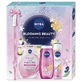 Набір Гель для душу 250 мл Blooming Garden + Дезодорант-спрей 150 мл Blooming Garden + Маска для обличчя Сяйво шкіри 1 шт Blooming Beauty, Nivea