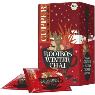 Органический чай с корицей и имбирем Rooibos Winter, 20 пакетиков, Cupper