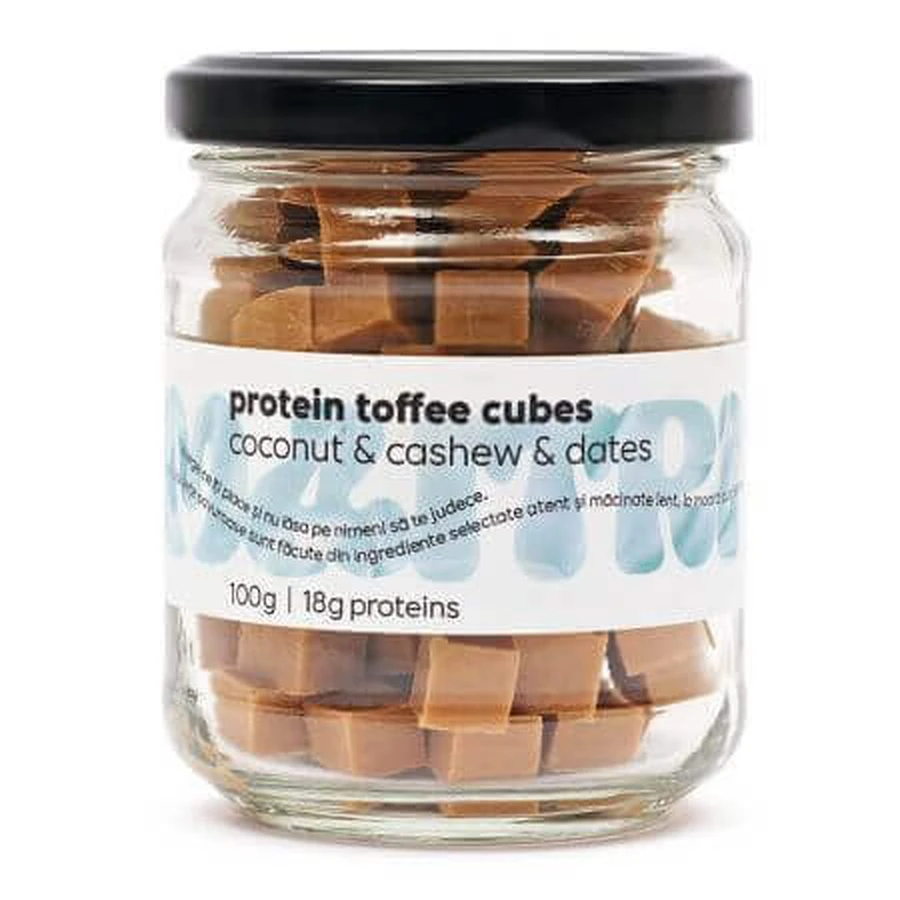 Кубики іриски з лукумою та мескитом Protein Toffee Cubes, 100 г, Maitri: ціни та характеристики