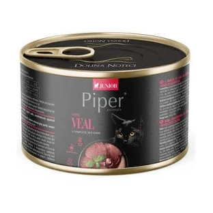 Junior Cat влажный корм для кошек с телятиной, 185 г, Piper