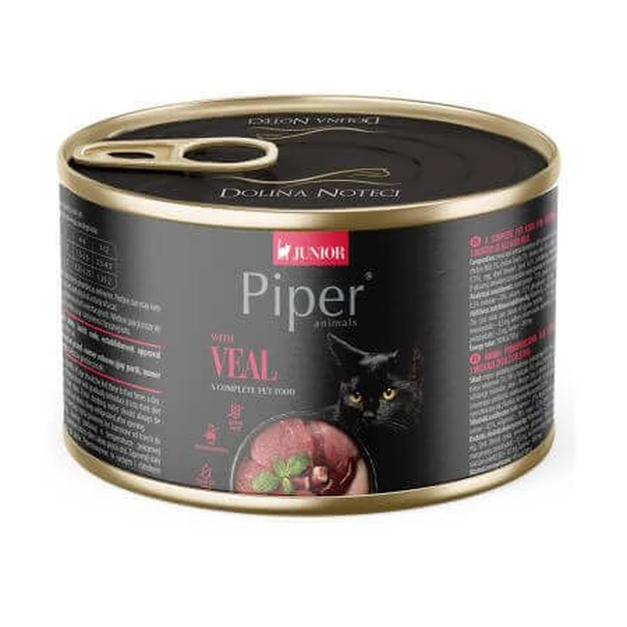 Junior Cat влажный корм для кошек с телятиной, 185 г, Piper: цены и характеристики