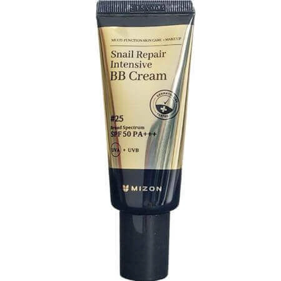 Крем для обличчя з екстрактом муцину равлика SPF 50 PA+++++ BB-крем, відтінок 25, 20 мл, Mizon: ціни та характеристики
