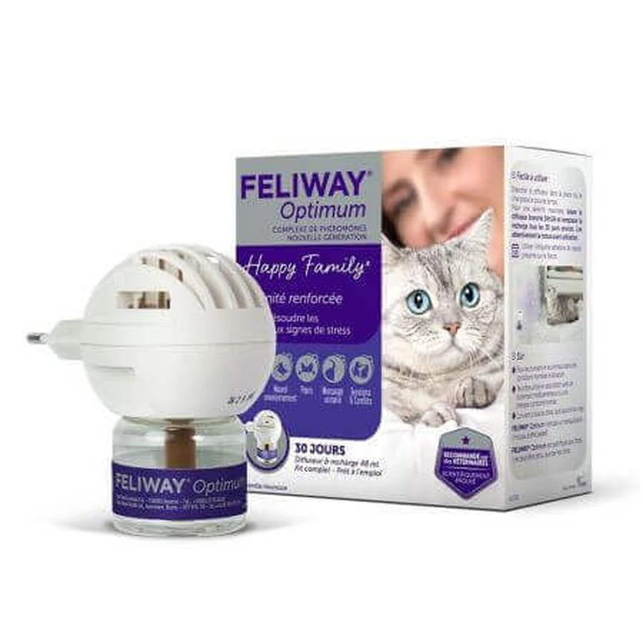 Дифузор для котів + Feliway Optimum Feliway Optimum Reserve, 48 мл, Ceva Sante: ціни та характеристики