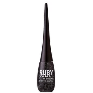 Жидкая подводка для глаз Glitter Liquid Glitter Eyeliner черная, 7 мл, Ruby Kisses