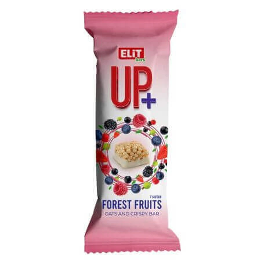 Батончик вівсяний з ягодами Up+ Bar, 22 г, EliT: ціни та характеристики