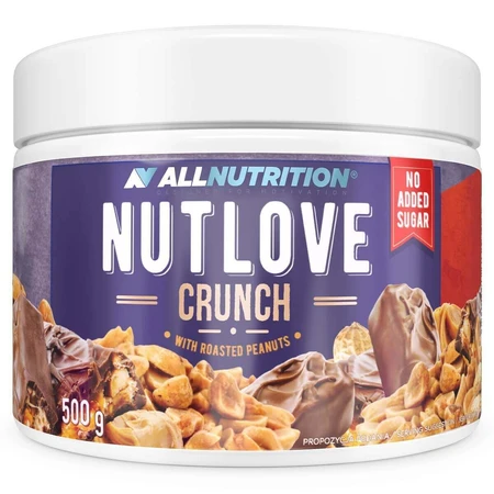 Allnutrition Nutlove Crunch, молочно-горіховий крем, без додавання цукру, 500 г: ціни та характеристики