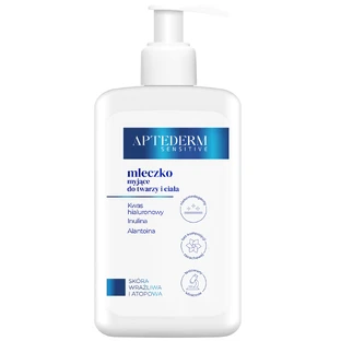 Aptederm Sensitive, очищувальне молочко для обличчя та тіла, чутливої та атопічної шкіри, 400 мл
