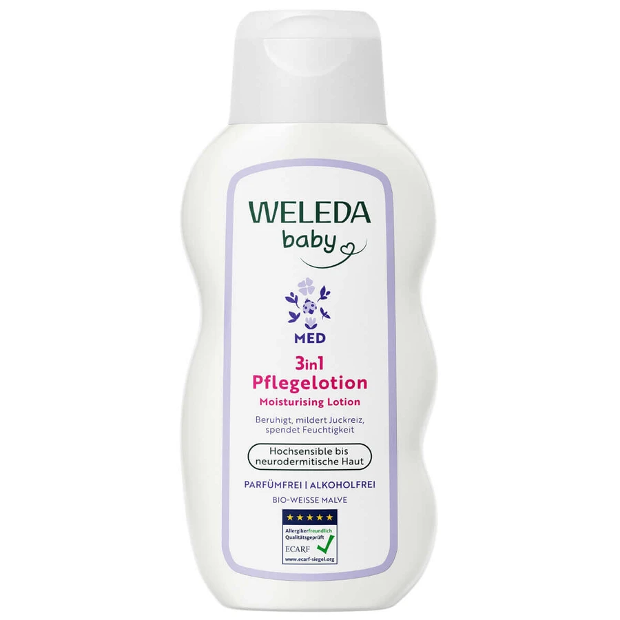 Weleda Baby Med, інтенсивна зволожуюча емульсія для тіла, з 1-го дня, 200 мл: ціни та характеристики