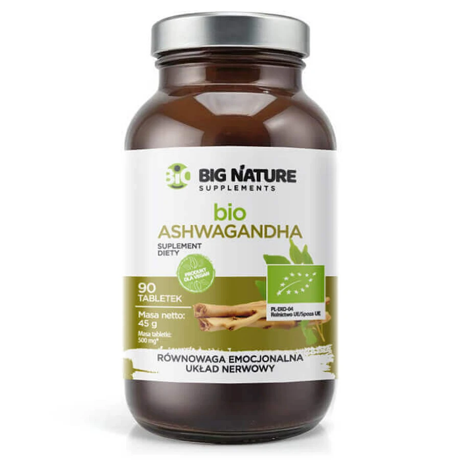 Big Nature Bio Ashwagandha, 90 таблеток: цены и характеристики