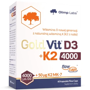 Olimp Gold-Vit D3 + K2, вітамін D 4000 МО + вітамін K 50 мкг, 60 капсул