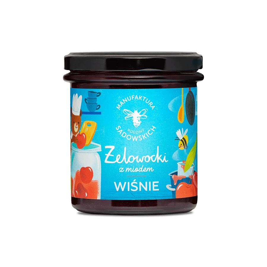 Manufaktura Rodziny Sadowskich Żelowocki z miodem, wiśnia, 320 g: цены и характеристики