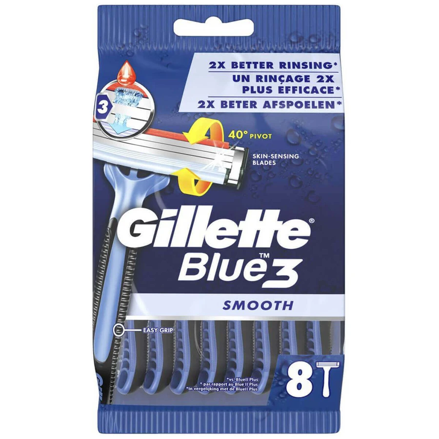 Gillette Blue 3 Smooth, бритвы, 8 штук: цены и характеристики