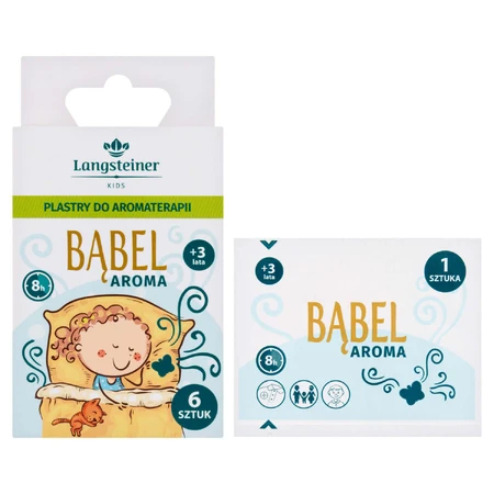 Набір Langsteiner Bubble Aroma, аромапластирі, від 3 років, 6 штук + гель для ароматерапії, від 2 років, 75 мл: ціни та характеристики