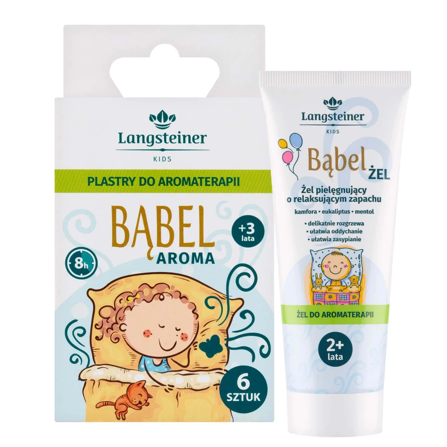 Набір Langsteiner Bubble Aroma, аромапластирі, від 3 років, 6 штук + гель для ароматерапії, від 2 років, 75 мл: ціни та характеристики