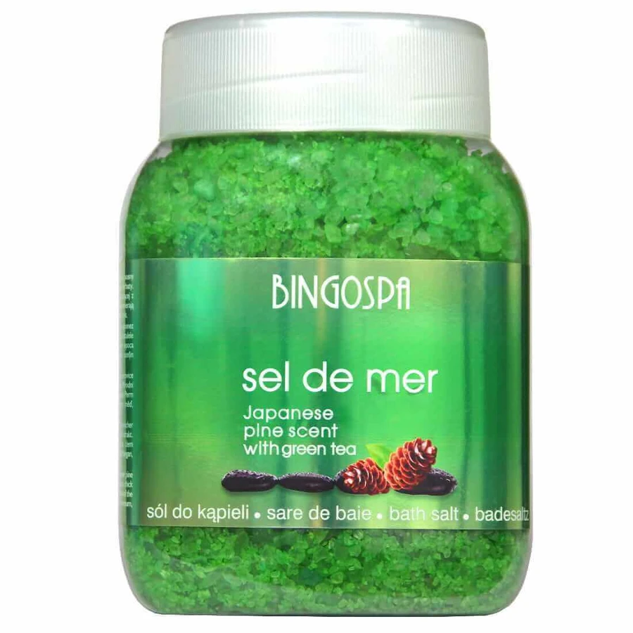 Bingospa Sel de mer, сіль для ванн, зелений чай та японська сосна, 1,35 кг: ціни та характеристики