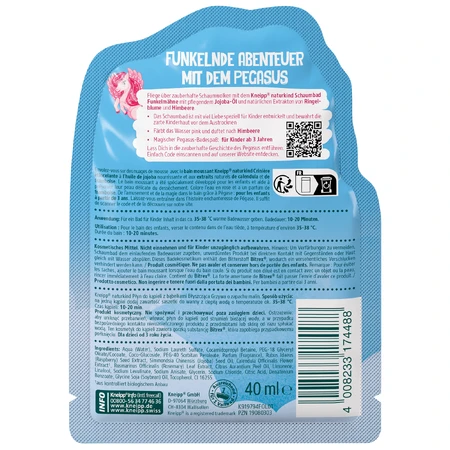Kneipp Naturkind Блискуча грива, рідина для піни для ванн, малина, 40 мл: ціни та характеристики