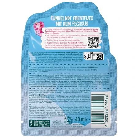 Kneipp Naturkind Блискуча грива, рідина для піни для ванн, малина, 40 мл: ціни та характеристики