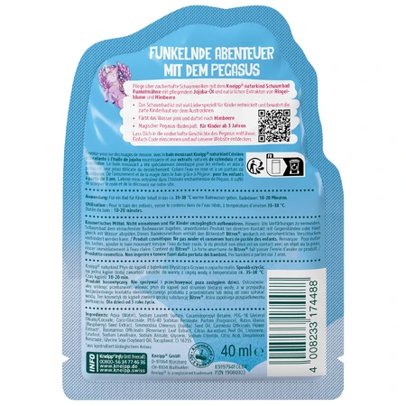 Kneipp Naturkind Блискуча грива, рідина для піни для ванн, малина, 40 мл: ціни та характеристики