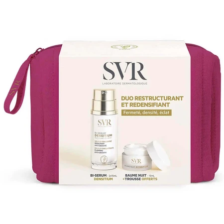 Набор SVR Densitium Bi-serum, антивозрастная двухфазная сыворотка, 30 мл + ночной лосьон для лица, 15 мл + косметичка в подарок: цены и характеристики