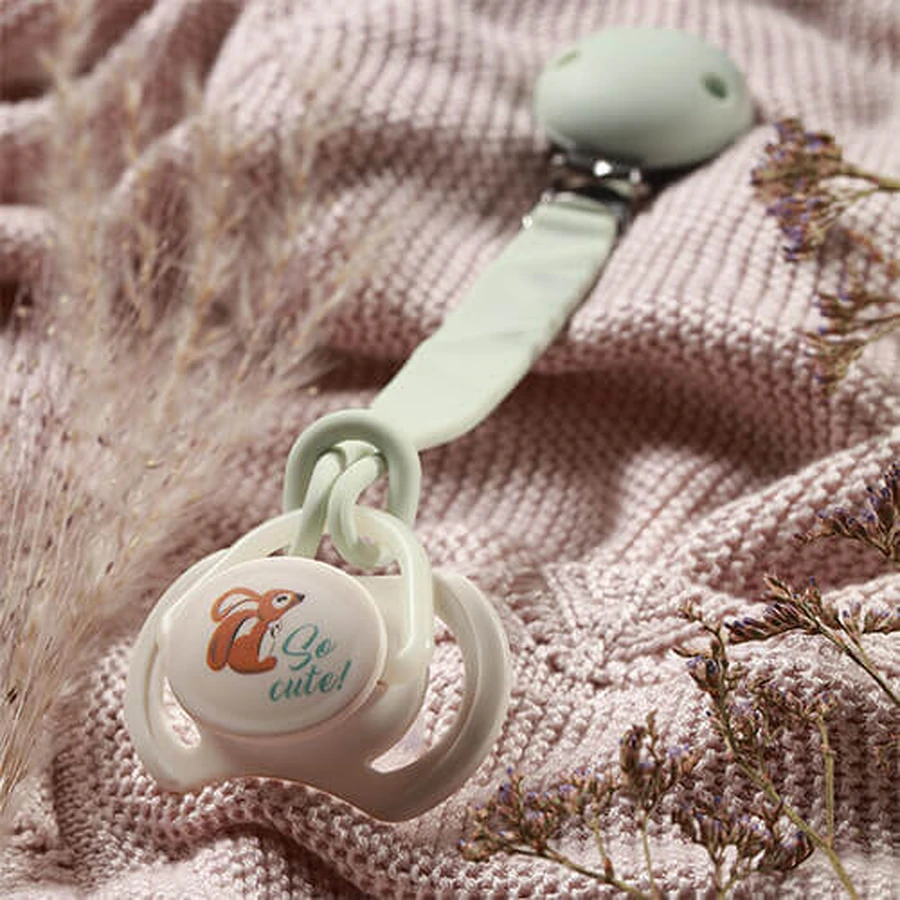 BabyOno, пустышка, 18 месяцев, симметричная, силикон, серая, 2 штуки: цены и характеристики