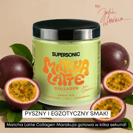 Коллаген Supersonic Matcha Latte, со вкусом маракуйи, 280 г: цены и характеристики