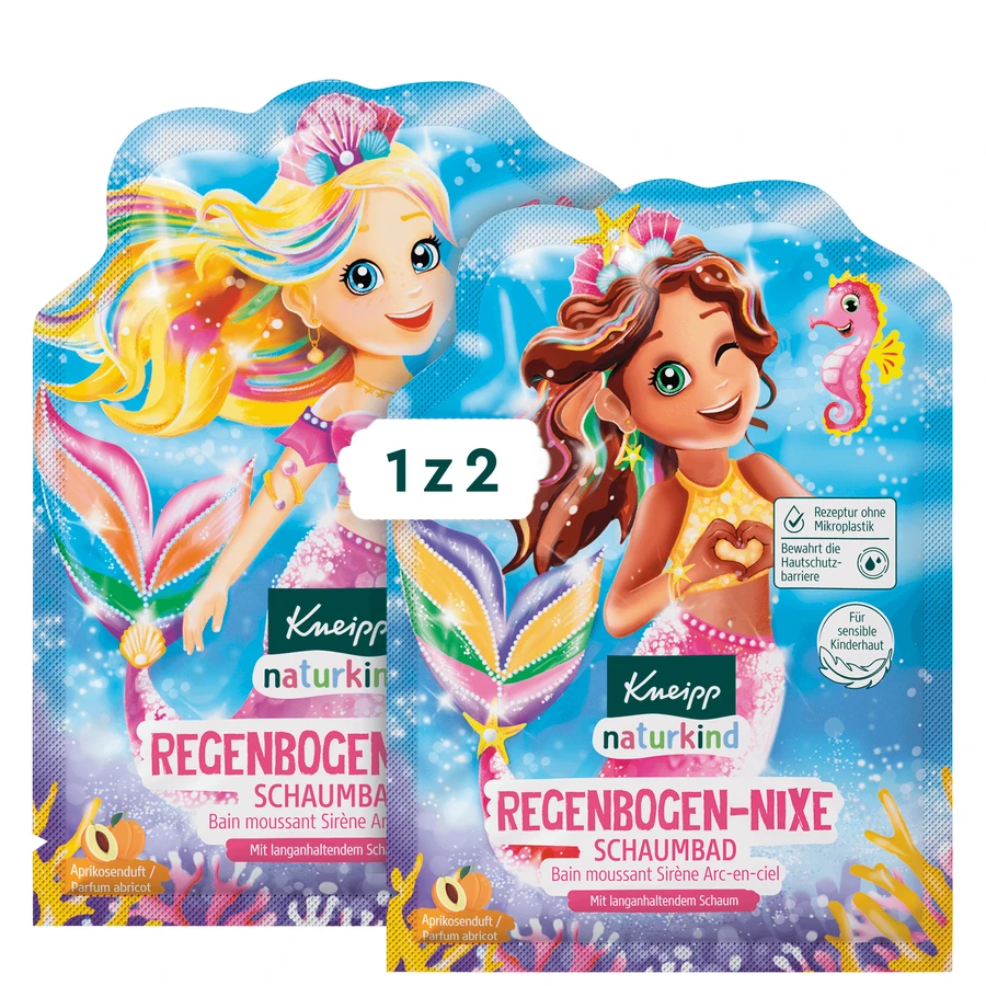 Kneipp Naturkind Rainbow Mermaid, жидкость для пены для ванны, абрикос, 40 мл: цены и характеристики