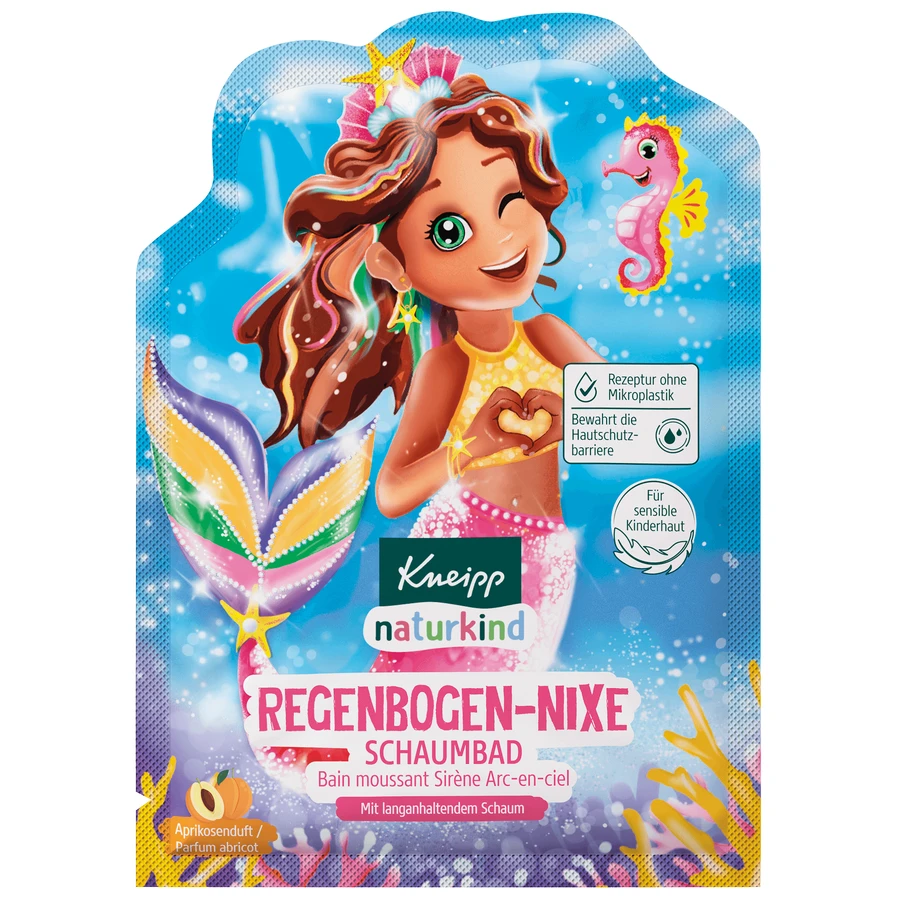 Kneipp Naturkind Rainbow Mermaid, жидкость для пены для ванны, абрикос, 40 мл: цены и характеристики