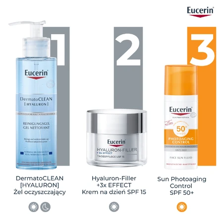 Eucerin Hyaluron-Filler, денний крем проти зморшок з гіалуроновою кислотою, для всіх типів шкіри, SPF 15, резерв, 50 мл: ціни та характеристики
