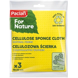 Paclan For Nature, серветка з целюлозної губки, 3 штуки