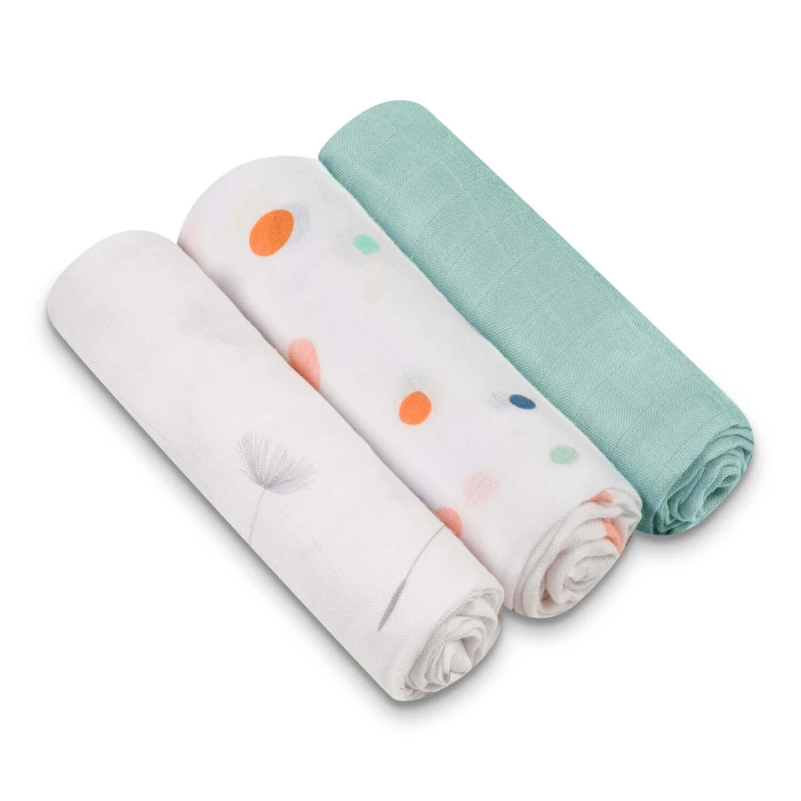 Lionelo Bamboo Set Dot, бамбуковые детские подгузники, 70 x 70 см, 3 штуки: цены и характеристики