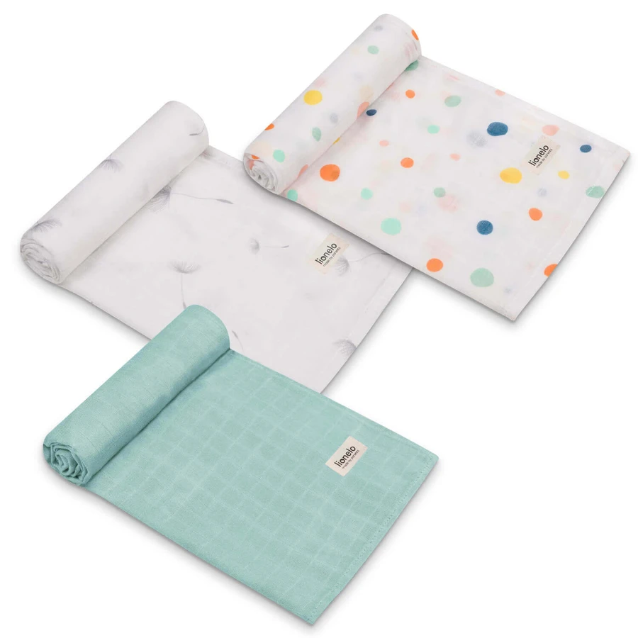 Lionelo Bamboo Set Dot, бамбуковые детские подгузники, 70 x 70 см, 3 штуки: цены и характеристики