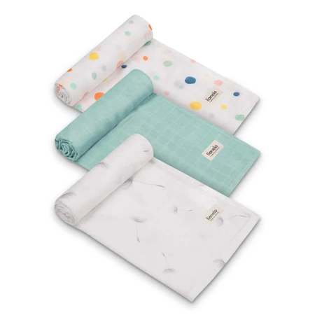 Lionelo Bamboo Set Dot, бамбуковые детские подгузники, 70 x 70 см, 3 штуки: цены и характеристики