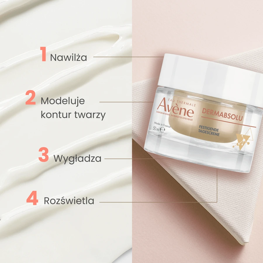 Avene Dermabsol Rejuvenating Day Care Kit, денний крем для формування овалу обличчя, 50 мл + крем для контуру очей, 15 мл: ціни та характеристики