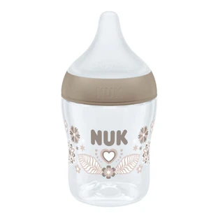 NUK Perfect Match, пляшечка проти кольок з силіконовою соскою, розмір S, сердечка, від народження, 150 мл