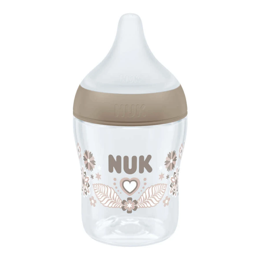 NUK Perfect Match, пляшечка проти кольок з силіконовою соскою, розмір S, сердечка, від народження, 150 мл: ціни та характеристики