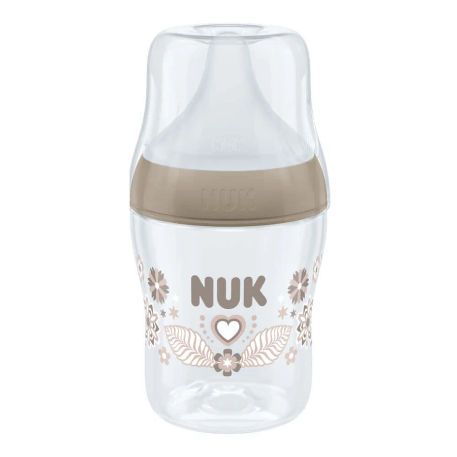 NUK Perfect Match, пляшечка проти кольок з силіконовою соскою, розмір S, сердечка, від народження, 150 мл: ціни та характеристики