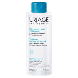 Uriage Eau Thermale, термальна міцелярна вода з екстрактом журавлини для нормальної та сухої шкіри, 500 мл