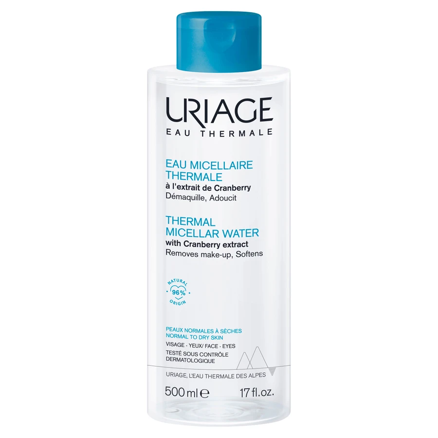 Uriage Eau Thermale, термальна міцелярна вода з екстрактом журавлини для нормальної та сухої шкіри, 500 мл: ціни та характеристики