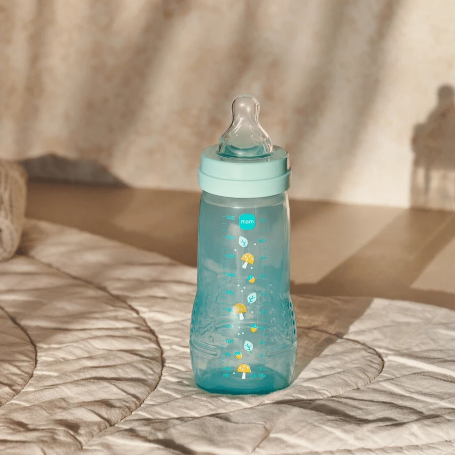 MAM Easy Active, пляшечка проти кольок, з силіконовою соскою, Pattern Fruits, унісекс, від 4 місяців, 330 мл: ціни та характеристики