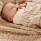 BabyOno, вязаное одеяло, хлопок, бежевый, 75 см x 100 см, 1 шт.